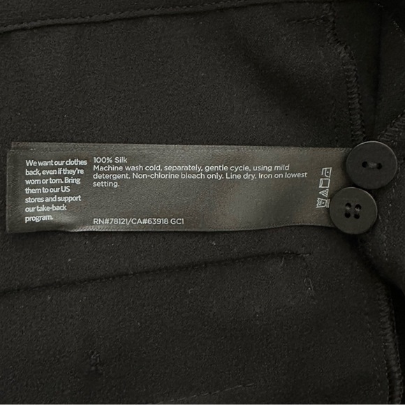 NWT Eileen Fisher Silk Georgette Crepe Carrot Pant Easy Fit Ankle Length Size M - Picture 9 of 12